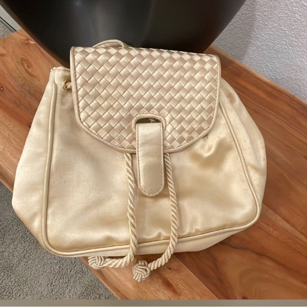 Vintage Mini Bottega Veneta Metallic Backpack